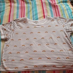🌌Rainbow Stripe Crop Top